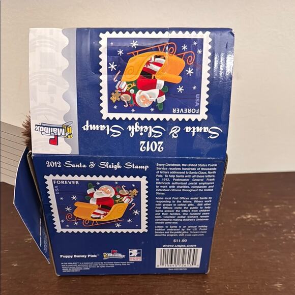 2012 In the Mailbox Santa & Sleigh Forever Stamp Teddy Bear NIB - Picture 4 of 8